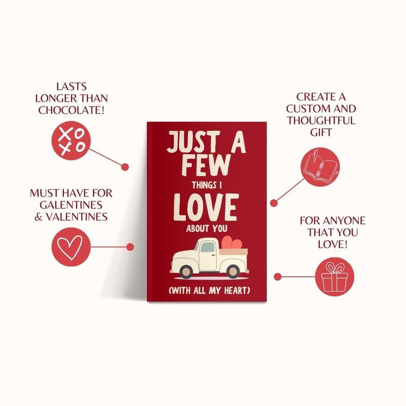 ❤️Een paar dingen die ik (met heel mijn hart) van je hou – Vul het lege vakje in-cadeauboek
