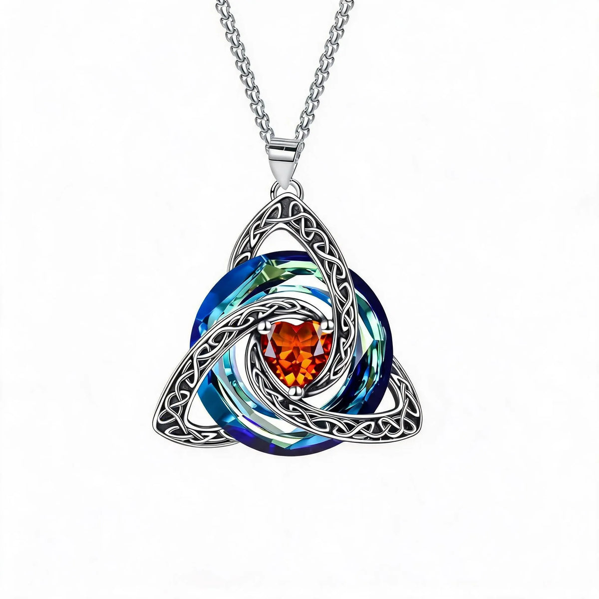 Keltische Trinity-knoopketting met geboortesteen ✨