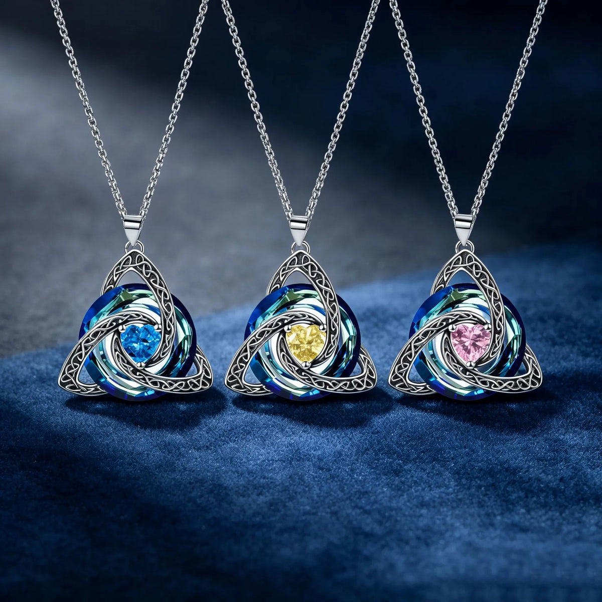 Keltische Trinity-knoopketting met geboortesteen ✨