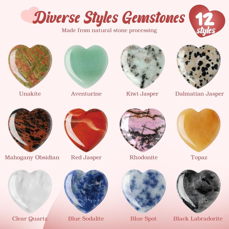 💘Valentijnsdag edelsteen cadeaus voor kinderen en volwassenen🎁 24-pack voorgevulde kaarten met hartvormige edelstene