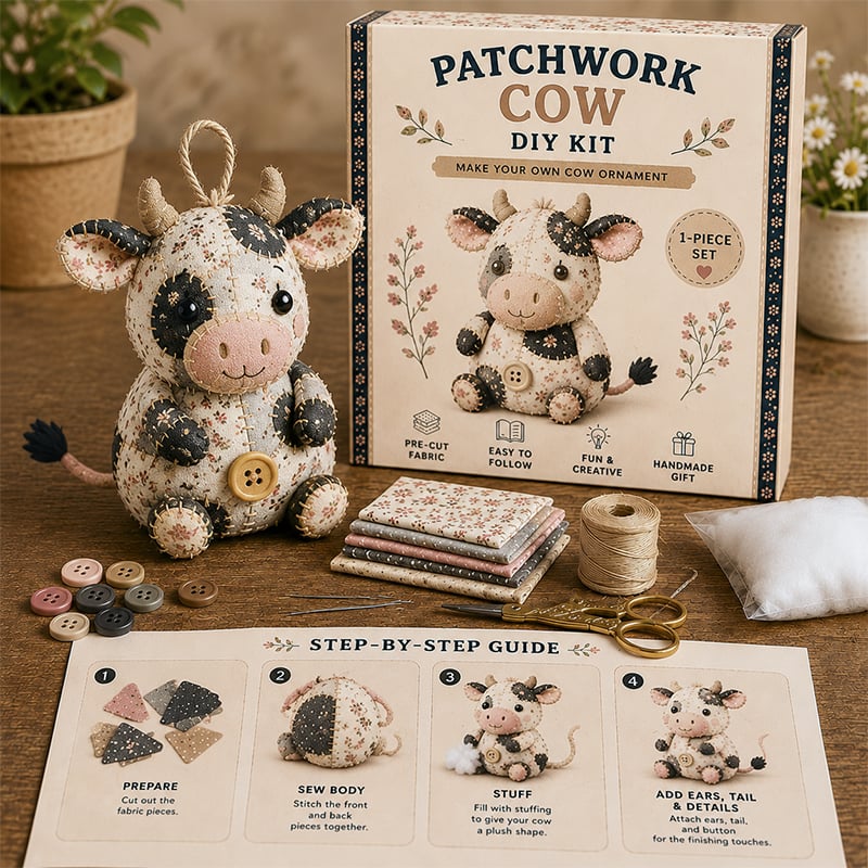 🧵DIY Patchwork Dierenpakket – Maak je eigen schattige dieren