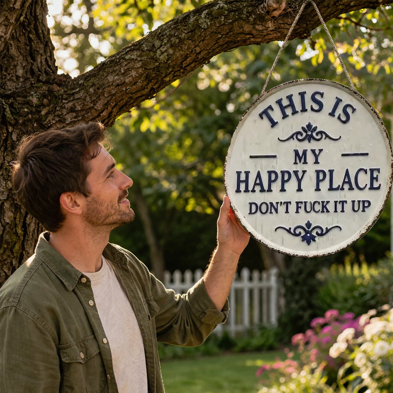 ✨Happy Place – Opvallend vintage metalen bor