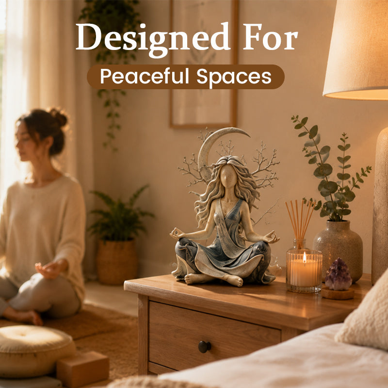 🧘‍♀️🌿 Beeld van de Godin van de Natuur — Breng pure rust en elegantie in huis! ✨