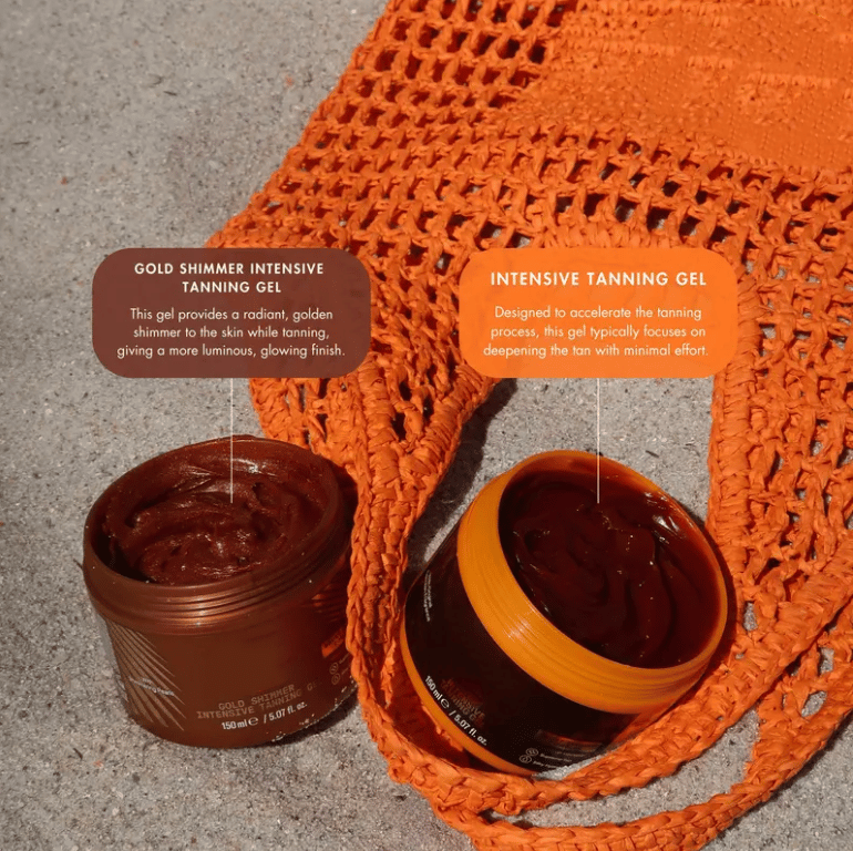 🔥 GROTE VERKOOP - Get That Golden Glow - Golden Shimmer Intensive Tanning Gel! en That Golden Glow - Gold Shimmer Intensive Tanning Gel!