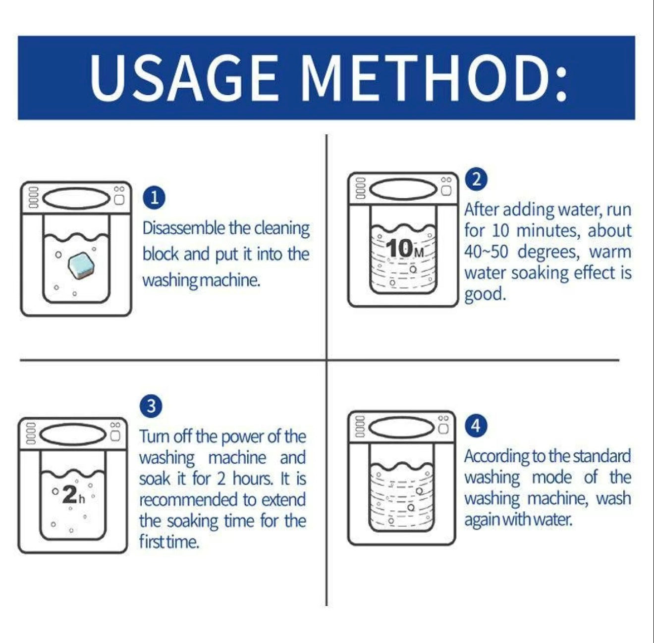 Washer Clean tabletten voor grondige reiniging