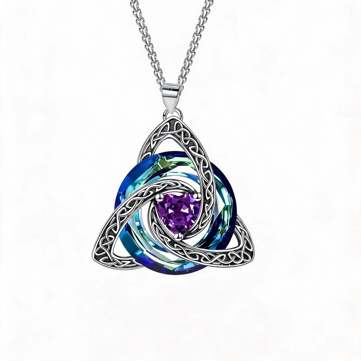 Keltische Trinity-knoopketting met geboortesteen ✨
