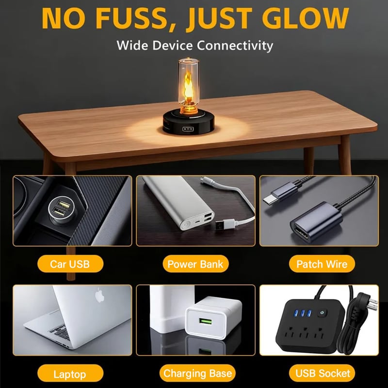 🔥USB-lamp met realistische vla