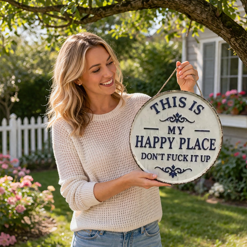 ✨Happy Place – Opvallend vintage metalen bor