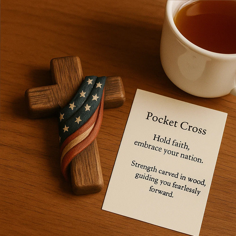 💕✝️Houten gebedskruis pocketkaart💯🪵Handgesneden 3D-cadeau voor uw dierbaren