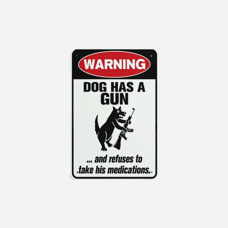 "Waakhond" Humoristisch Waarschuwingsbord 🐶 — Geef je buren iets om over te prate