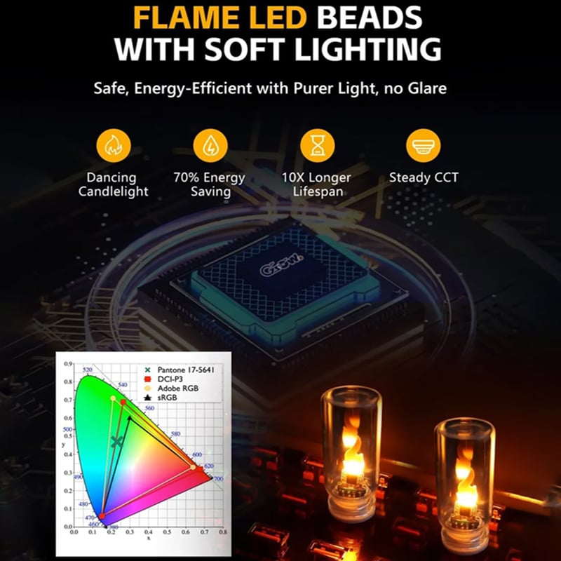 🔥USB-lamp met realistische vla