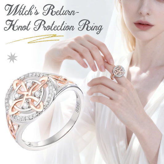 🔮💍Handgemaakte S925 Witch's Return Knot beschermingsring💞Bescherm je dierbaren