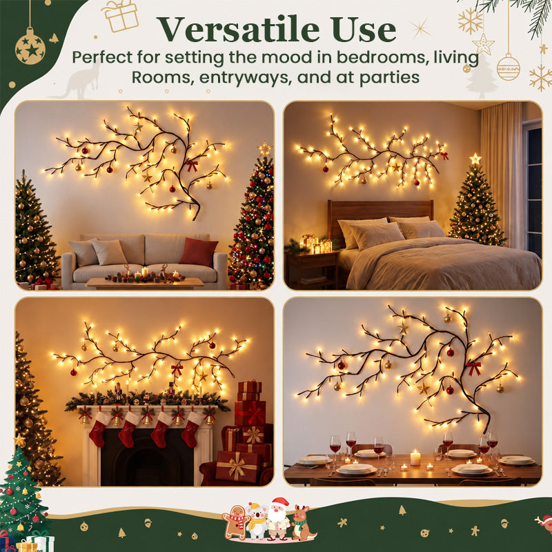 Decoratief nachtlampje in de vorm van een tak met warmwitte LED's