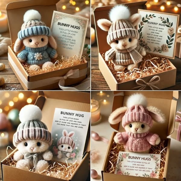 🎉Speciale aanbieding🐇Handgemaakte mini-konijn als schattig paasgeschen