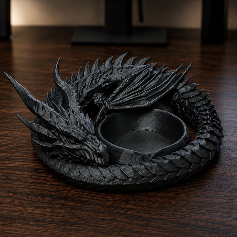 3D-geprinte drakenbeschermer opbergbak voor sleutels, munten en ringen