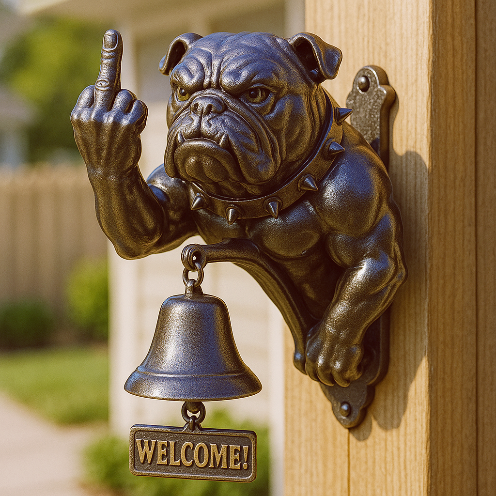 Grappige bulldog deurbel
