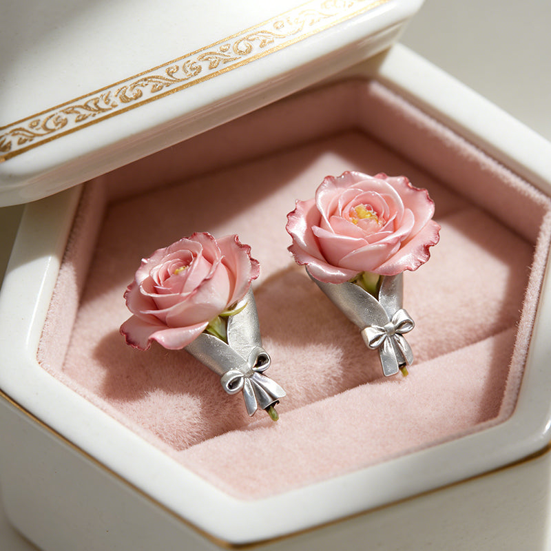 Bloemenvaas oorbellen 🌸