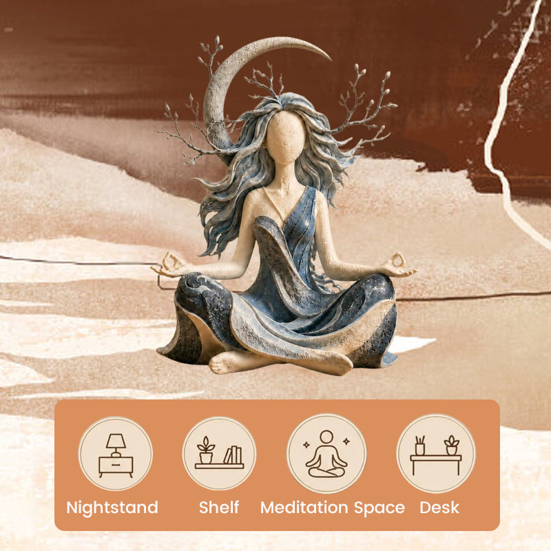 🧘‍♀️🌿 Beeld van de Godin van de Natuur — Breng pure rust en elegantie in huis! ✨