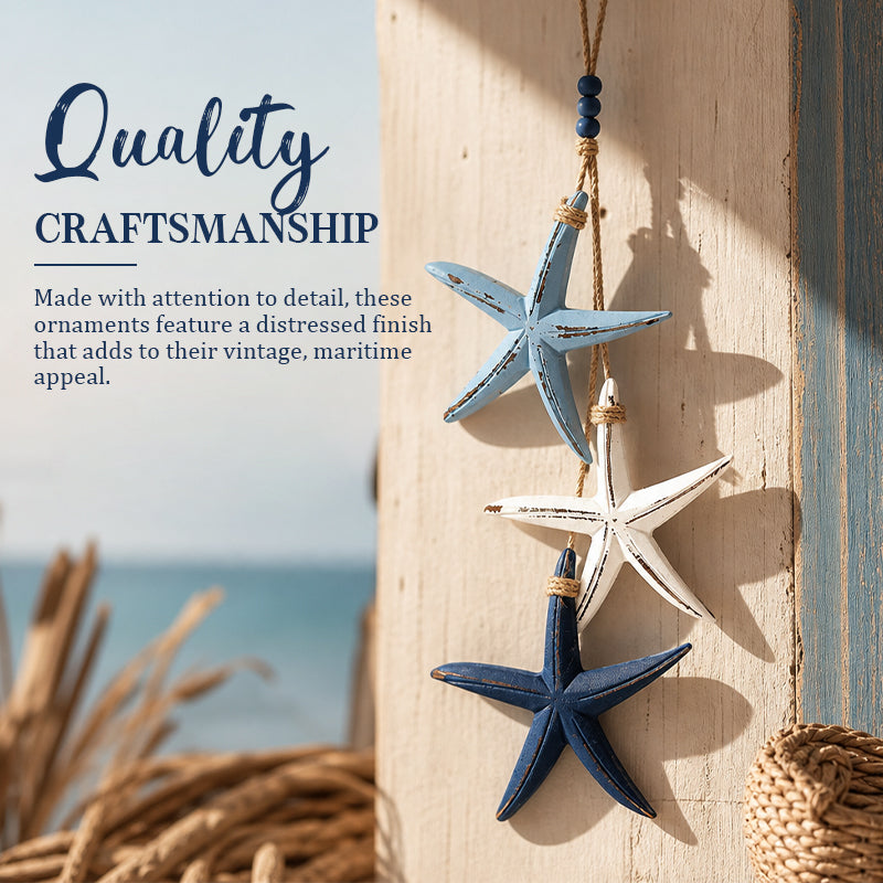 Decoratieve hangornamenten in mediterrane stijl: zeesterren en vissen – decoraties in oceaanstijl