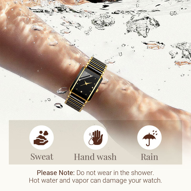 ⌚ Elegant horloge met keramische band — 3ATM waterbestendig, quartz, inclusief geschenkdoos