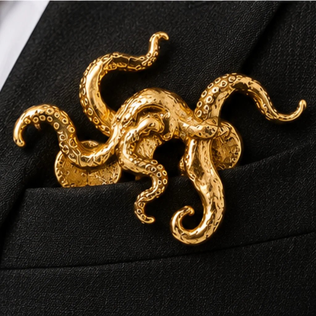 ✨ Luxe, sculpturale dierenbroche – Exclusief statement-item voor pakken en blazers
