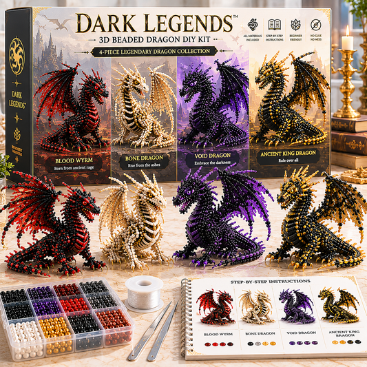 3D kralen dieren- en fantasie doe-het-zelf collectie