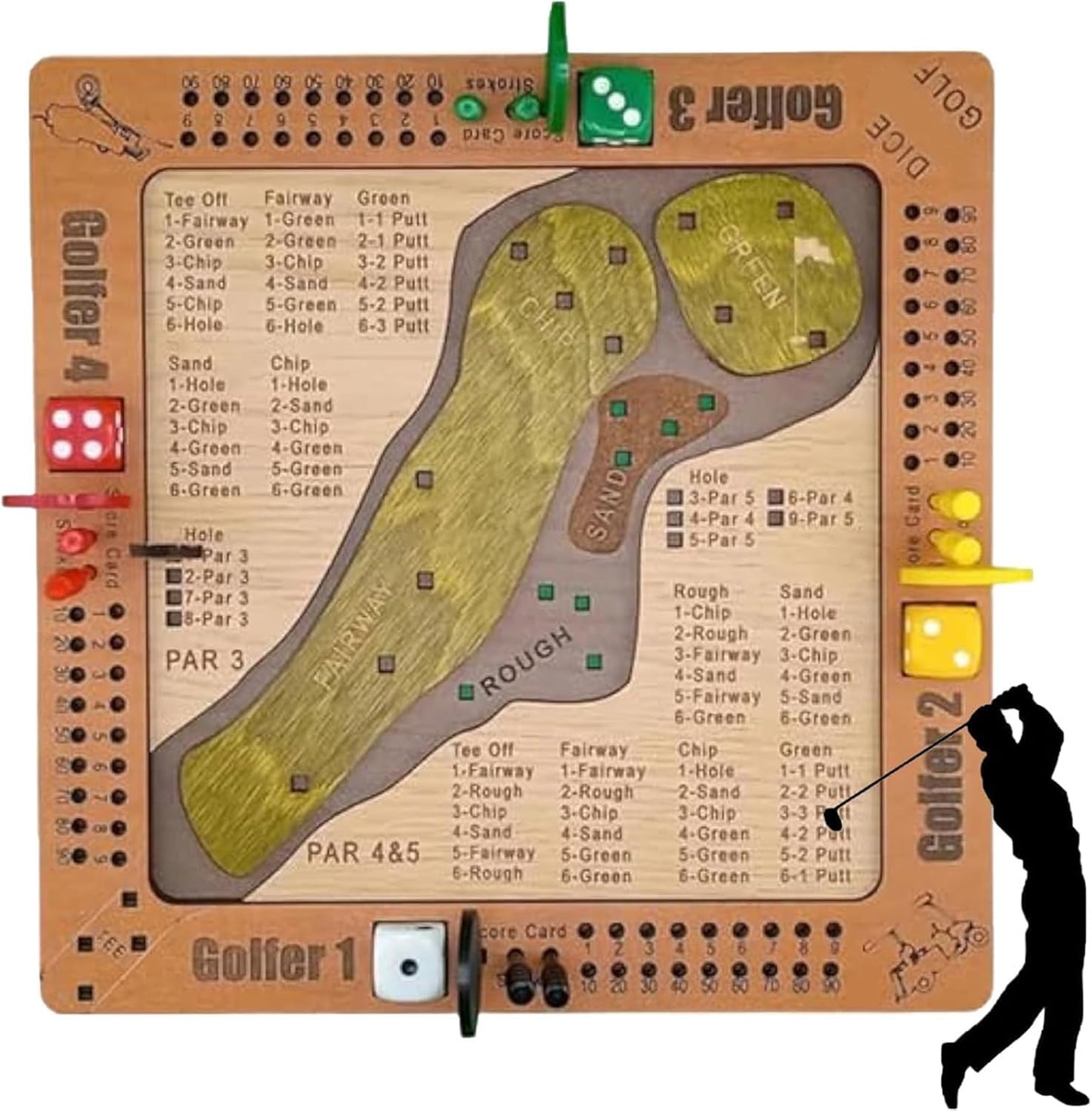 ⛳Tafelmodel dobbelsteengolfspel🎲✨