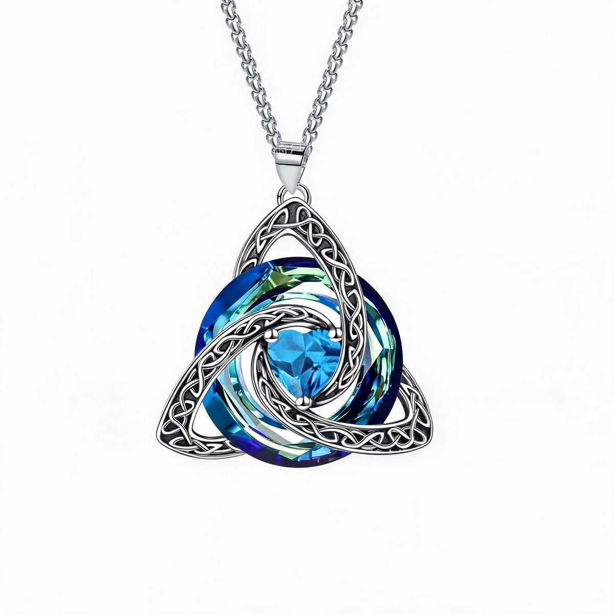 Keltische Trinity-knoopketting met geboortesteen ✨
