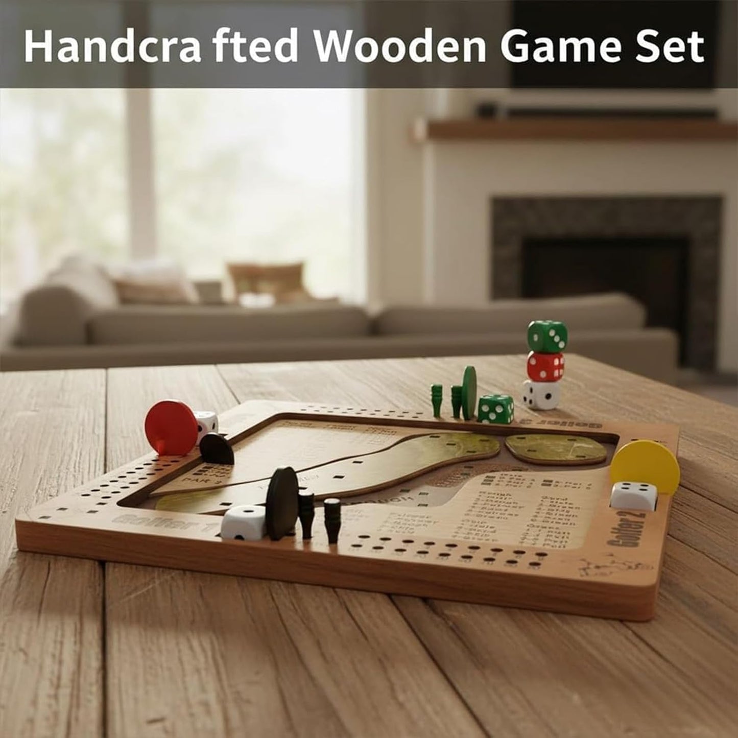 ⛳Tafelmodel dobbelsteengolfspel🎲✨