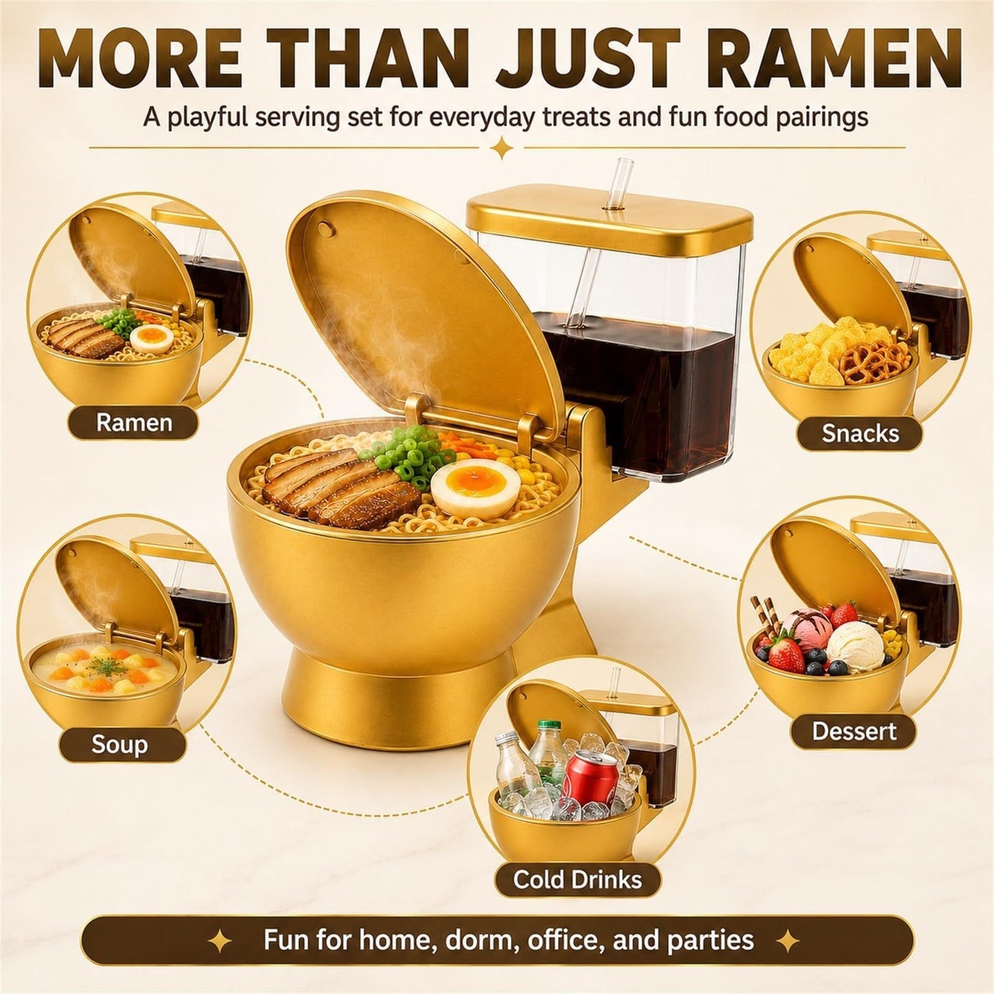 🍜Ramenkom in de vorm van een toilet
