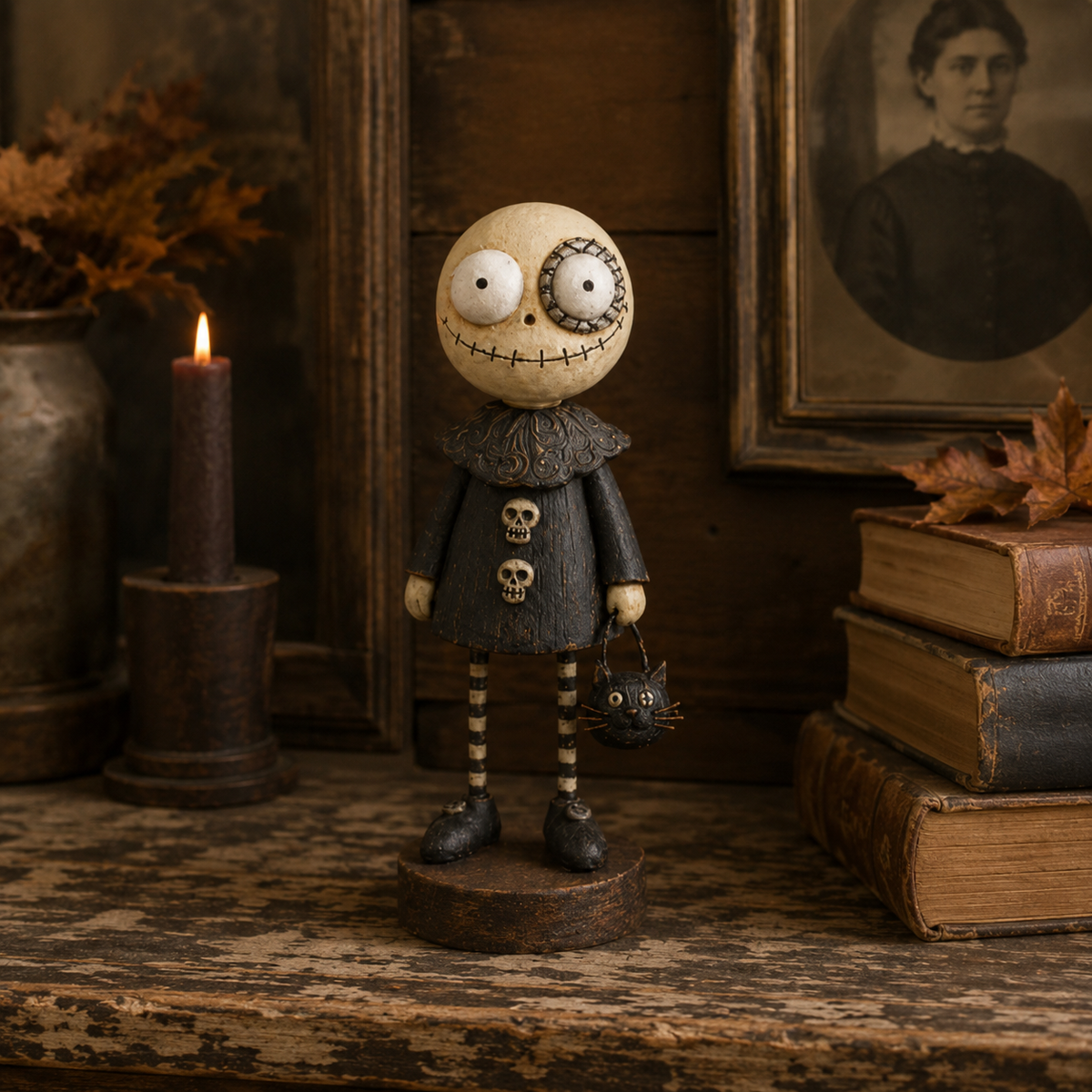 🎃Primitieve pompoenvriendjes – Vintage Halloween-beeldjescollectie