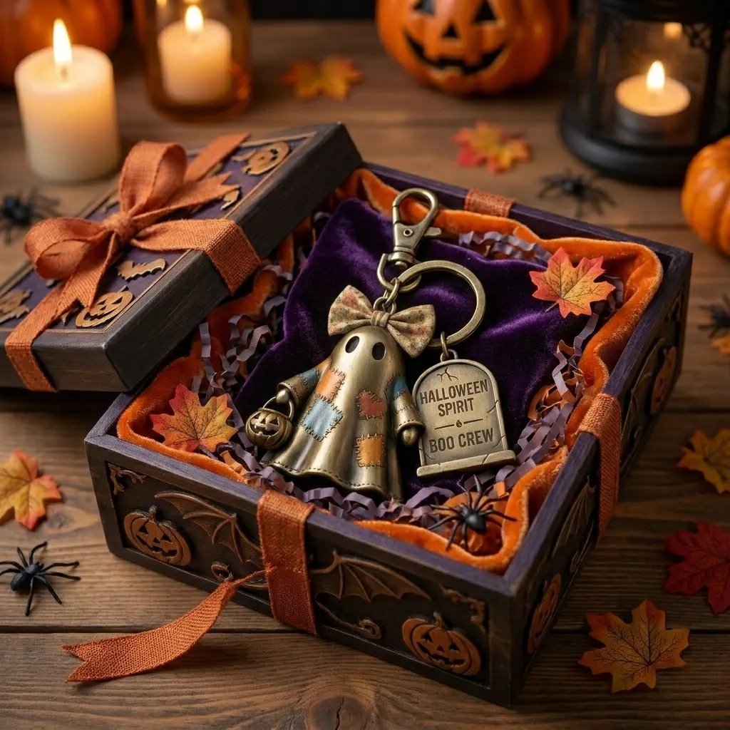 🔥Halloween Boo Crew Geest Sleutelhanger