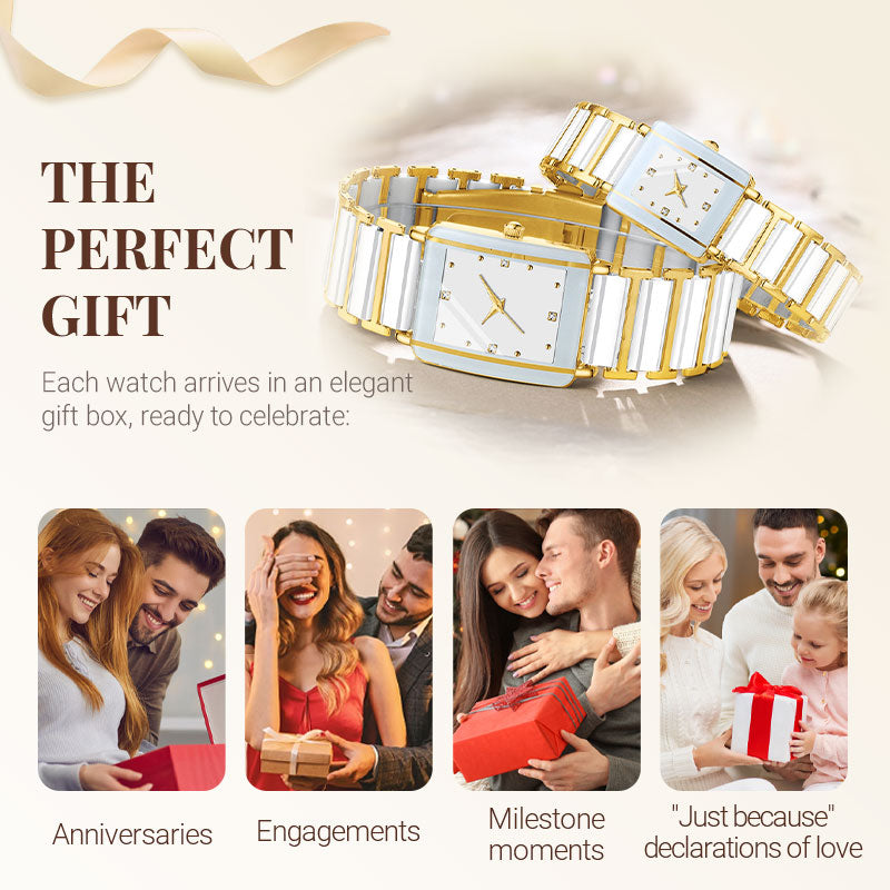 ⌚ Elegant horloge met keramische band — 3ATM waterbestendig, quartz, inclusief geschenkdoos