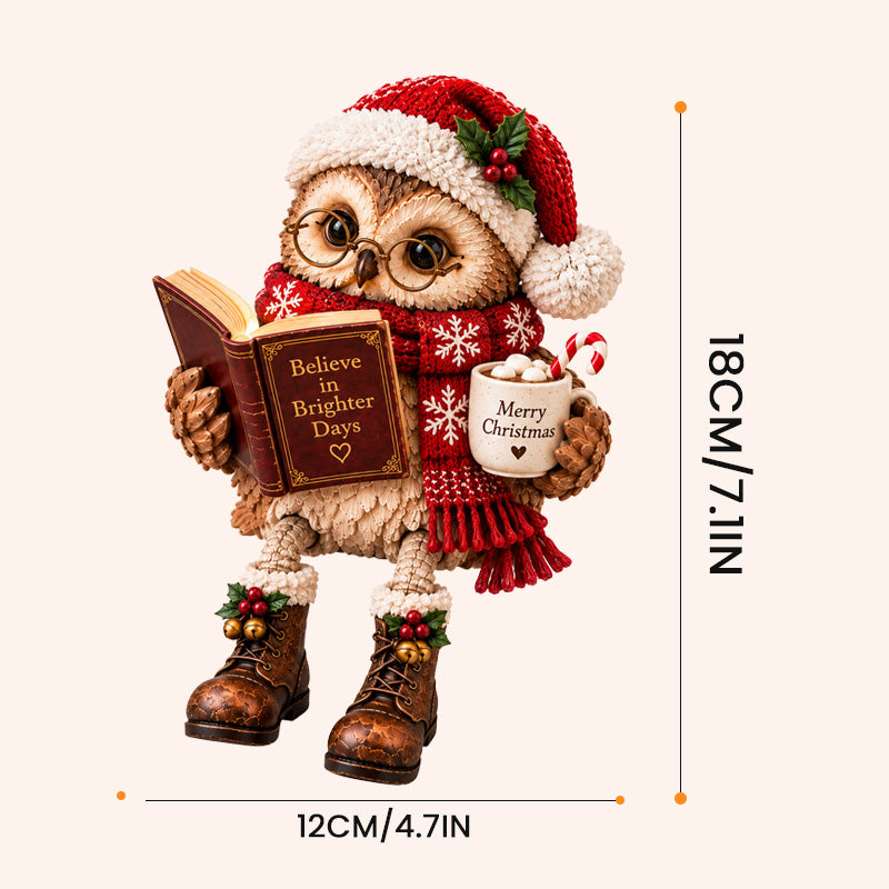 🦉Hartverwarmend beeldje van een lezende uil✨