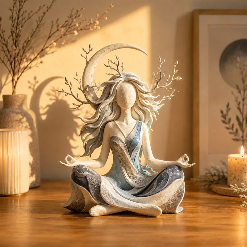 🧘‍♀️🌿 Beeld van de Godin van de Natuur — Breng pure rust en elegantie in huis! ✨