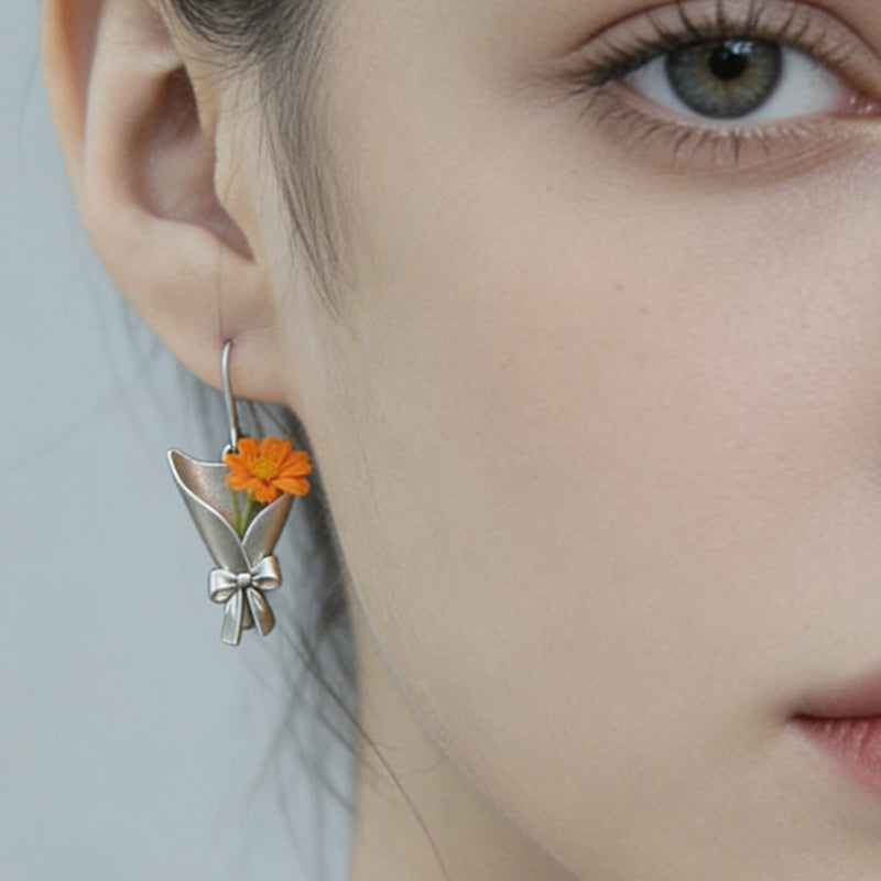 Bloemenvaas oorbellen 🌸