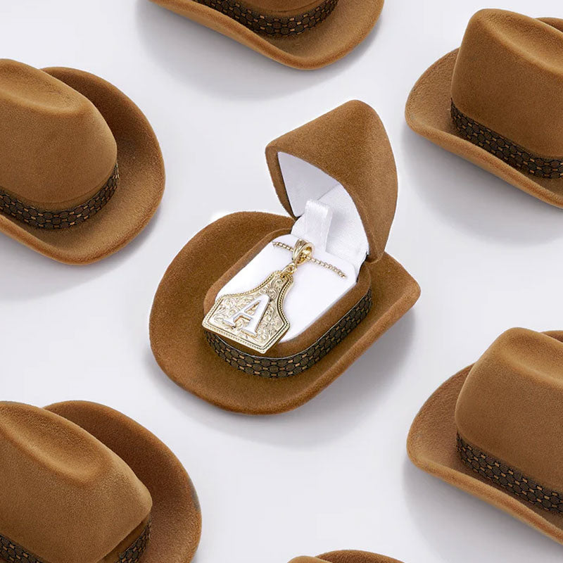 🤠Cowboy Hat Box & Letter Necklace🌵