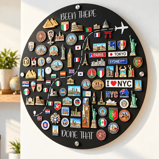 🌎✨Reismagneetbord - 💕Elke magneet heeft een verhaal. Elke reis verdient een plekje