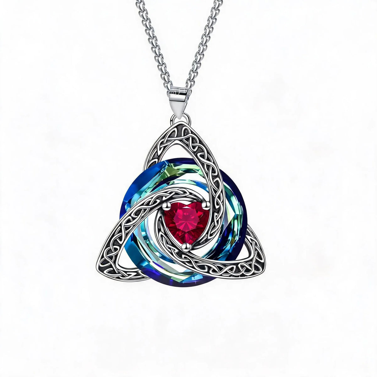 Keltische Trinity-knoopketting met geboortesteen ✨