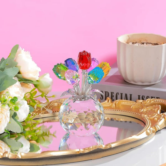 🌈✨ Kristallen Bloem Prisma Vaas ✨🌈