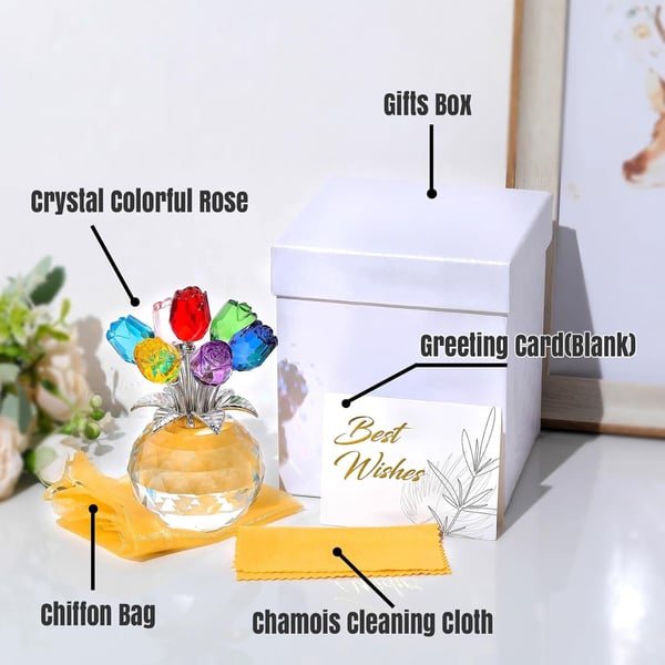 🌈✨ Kristallen Bloem Prisma Vaas ✨🌈