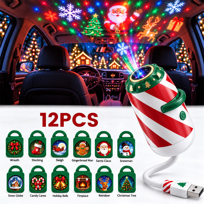 Merry Ride kerstprojector voor de auto