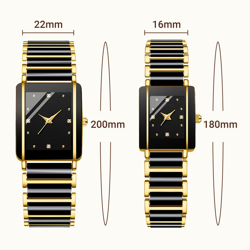 ⌚ Elegant horloge met keramische band — 3ATM waterbestendig, quartz, inclusief geschenkdoos