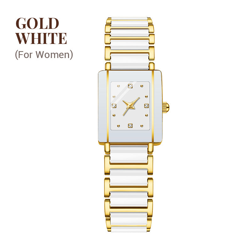 ⌚ Elegant horloge met keramische band — 3ATM waterbestendig, quartz, inclusief geschenkdoos