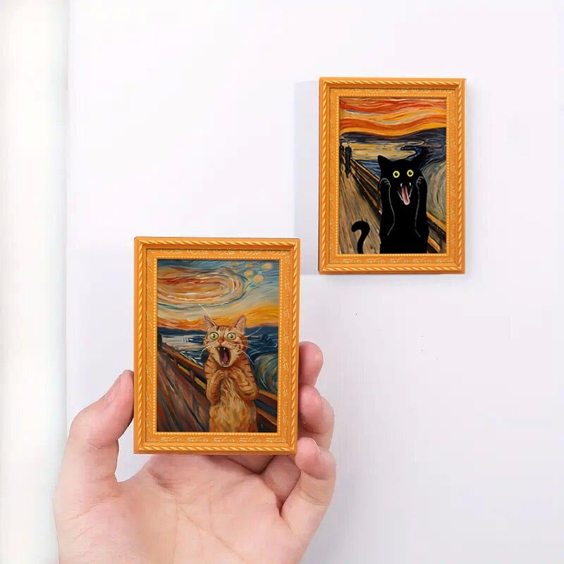 🌹 Schattige koelkastmagneten met katten – Betoverende kattenversiering met lijstje voor thuis en op kantoor 🐱✨