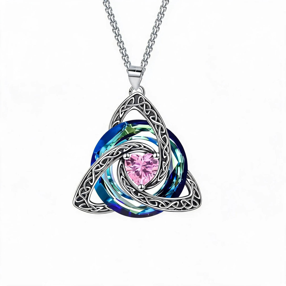 Keltische Trinity-knoopketting met geboortesteen ✨