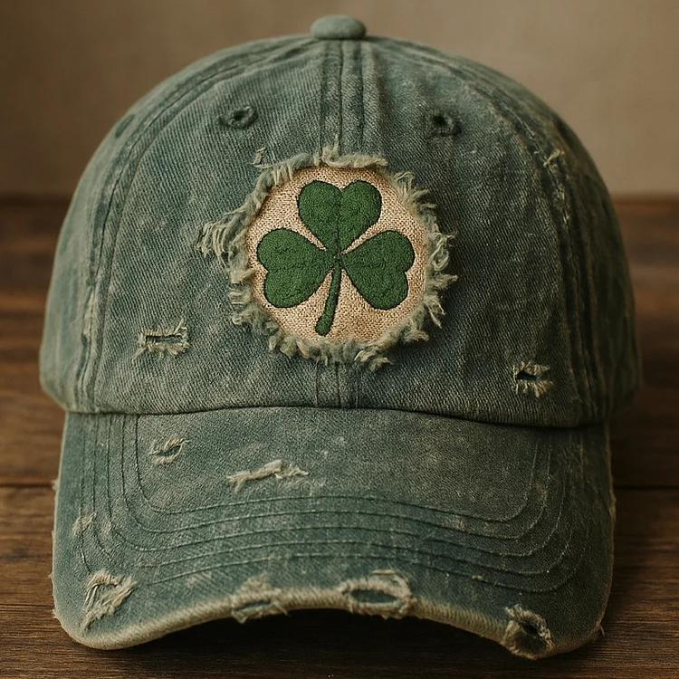 Vintage Shamrock Baseball Cap – Een symbool voor Iers geluk en tijdloze stijl