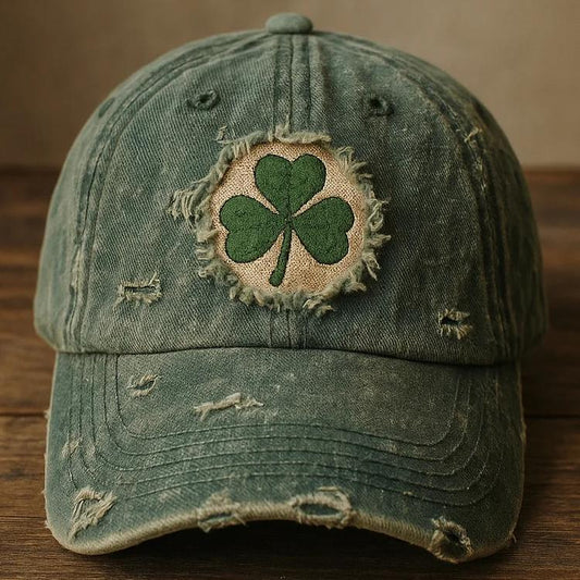 Vintage Shamrock Baseball Cap – Een symbool voor Iers geluk en tijdloze stijl