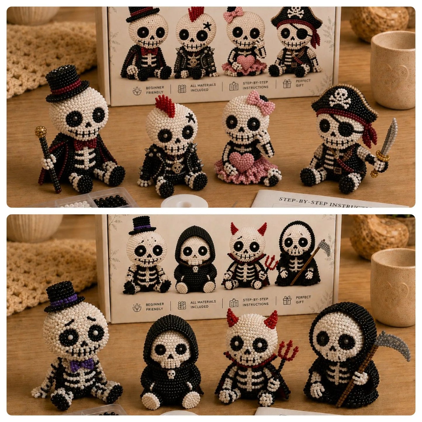 🔥 Laatste dag 50% korting 💀 3D kralen skelet doe-het-zelf kit