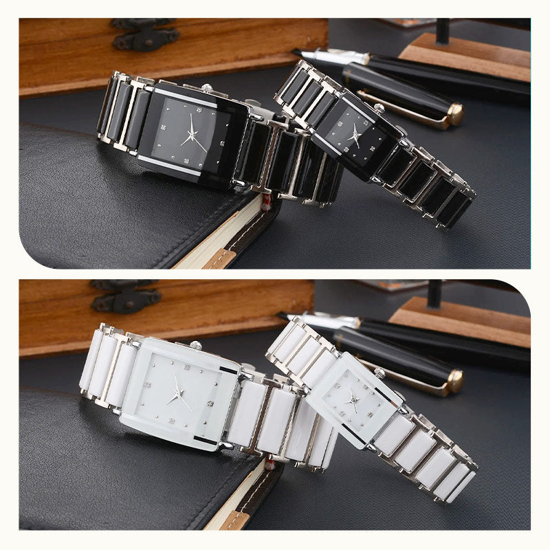 ⌚ Elegant horloge met keramische band — 3ATM waterbestendig, quartz, inclusief geschenkdoos